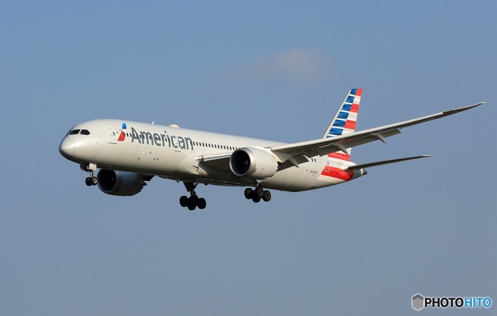 「あおいそら」 American 787-9 N824AN 到着