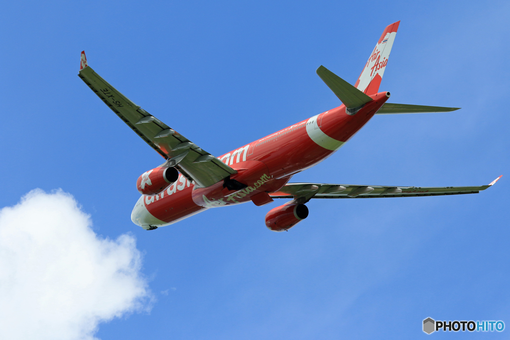 「ぶるー」 Air Asia A330-343 HS-XTE 飛び立ちです