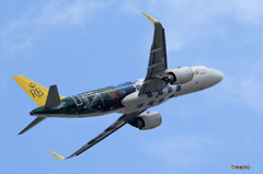 「真青の空」 ロイヤルブルネイA320-251N 離陸