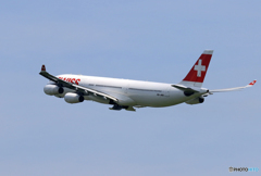 「SKY」 Swiss A340-313 HB-JMP Takeoff