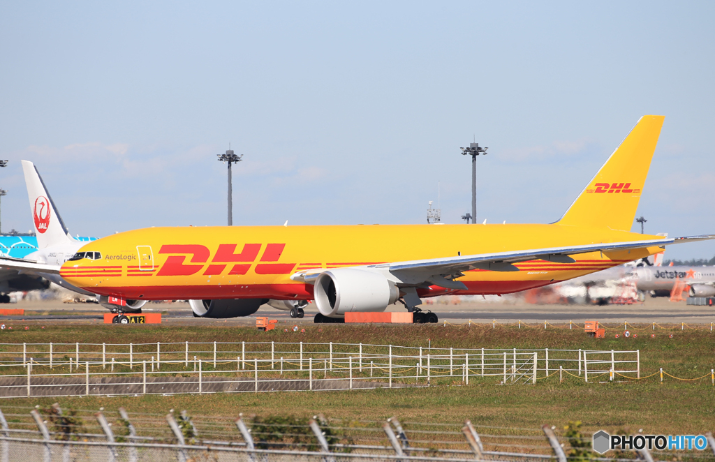 ☀「青い空」AeroLogic 777-FBT D-AALM Takeoff  
