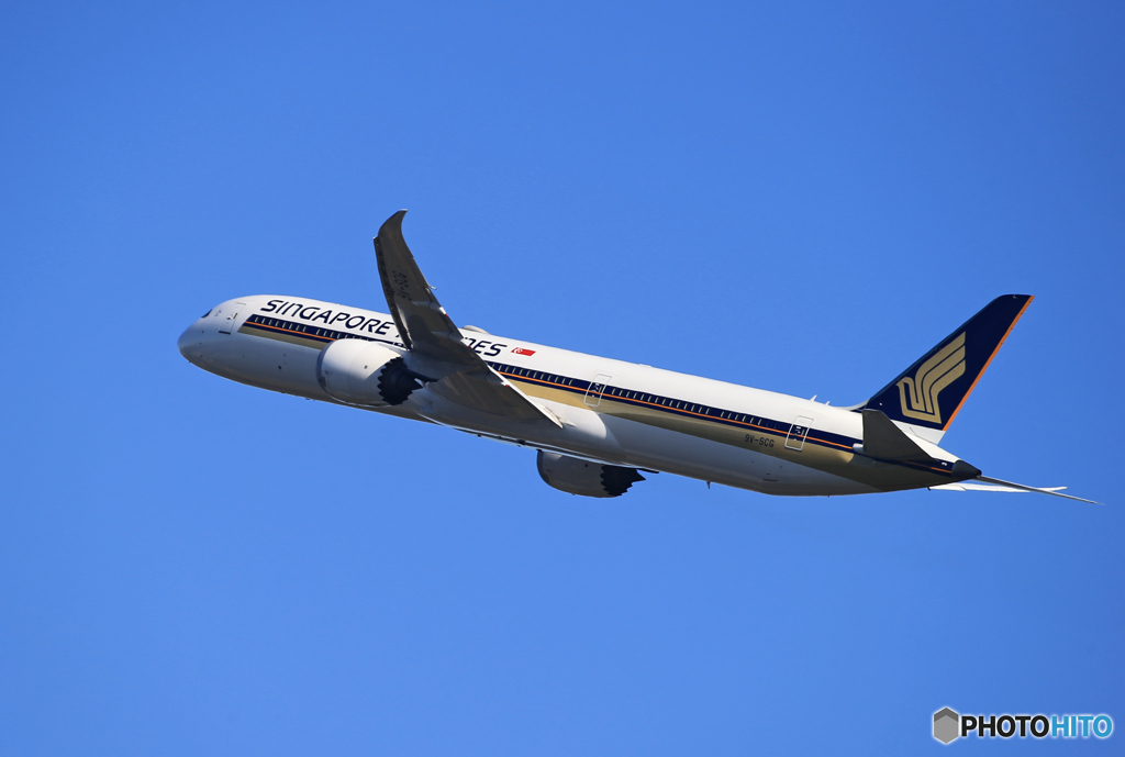 「群青」シンガポール A350-941 9V-SGC  出発です