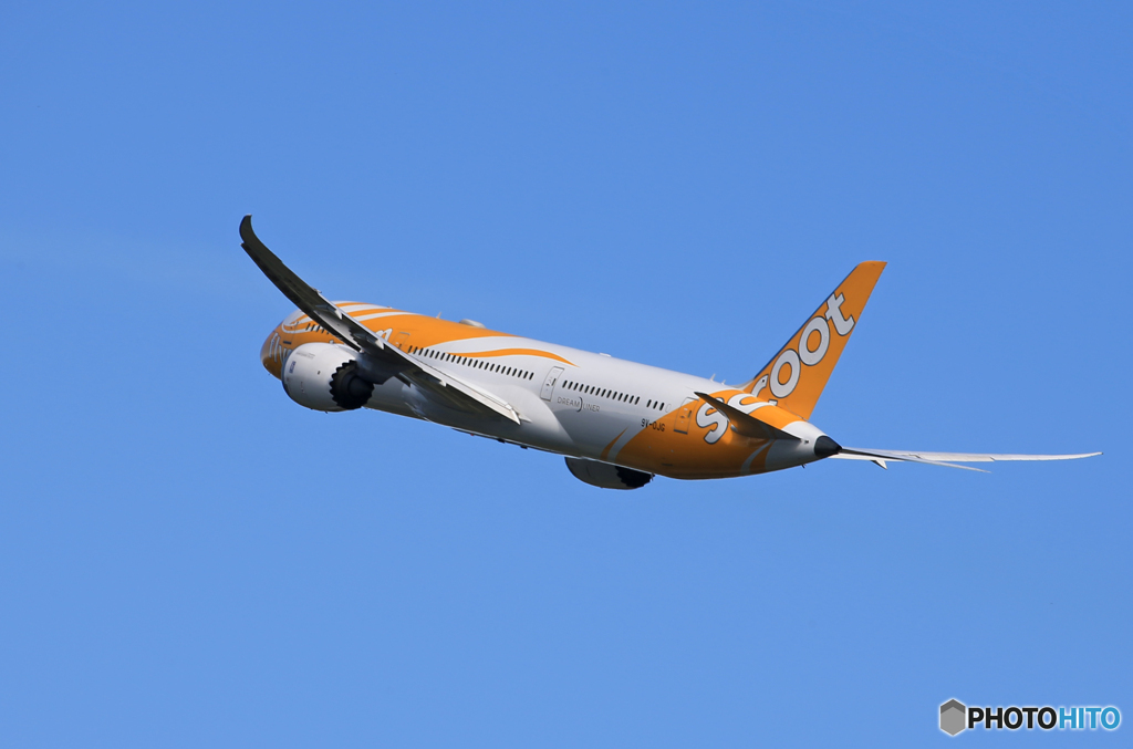 「はれー」scoot 787-9 9V-OJG  離陸します