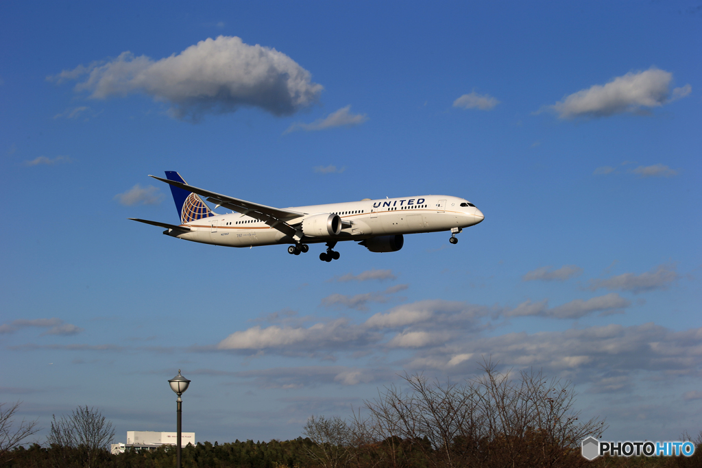 「群青」ユナイテッド 787-9 N27957 到着です