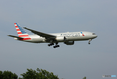 「すかい」 American 777-200 N793AN 着地前 