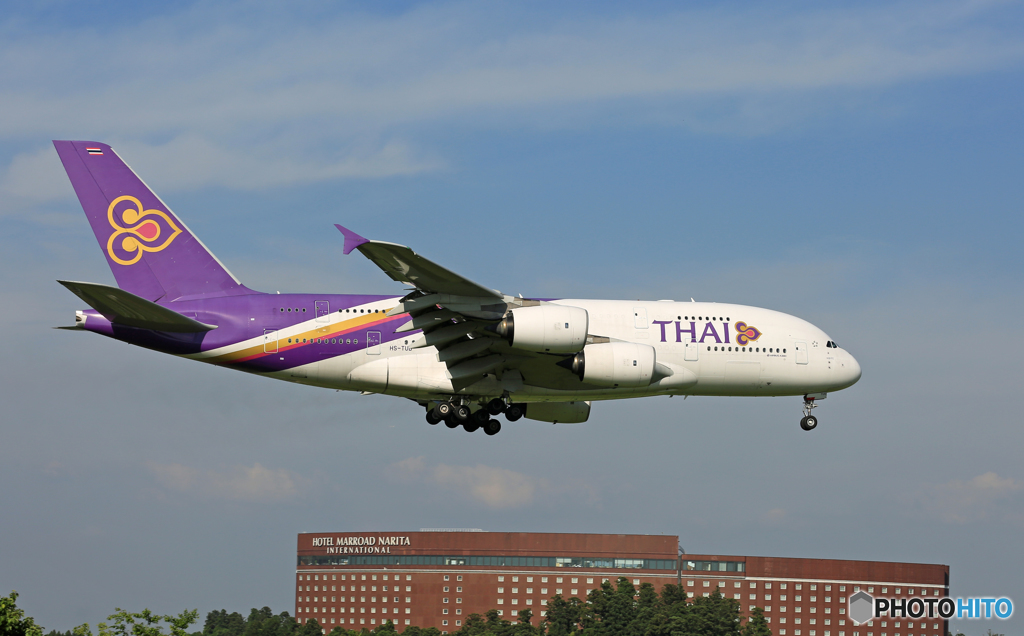 「晴れ」 THAI A380-841 HS-TUD 来た～