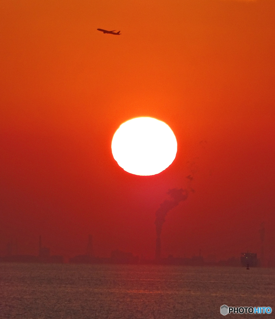 ☮東　京　湾　と　夕　焼☮