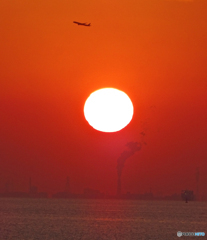 ☮東　京　湾　と　夕　焼☮