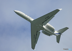 [青い空]プライベート上海金鹿ガルフG550 B-8132離陸