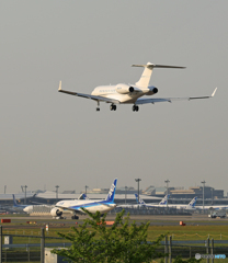 「良い空～」 プライベート機グローバル5000/6000 Landing 