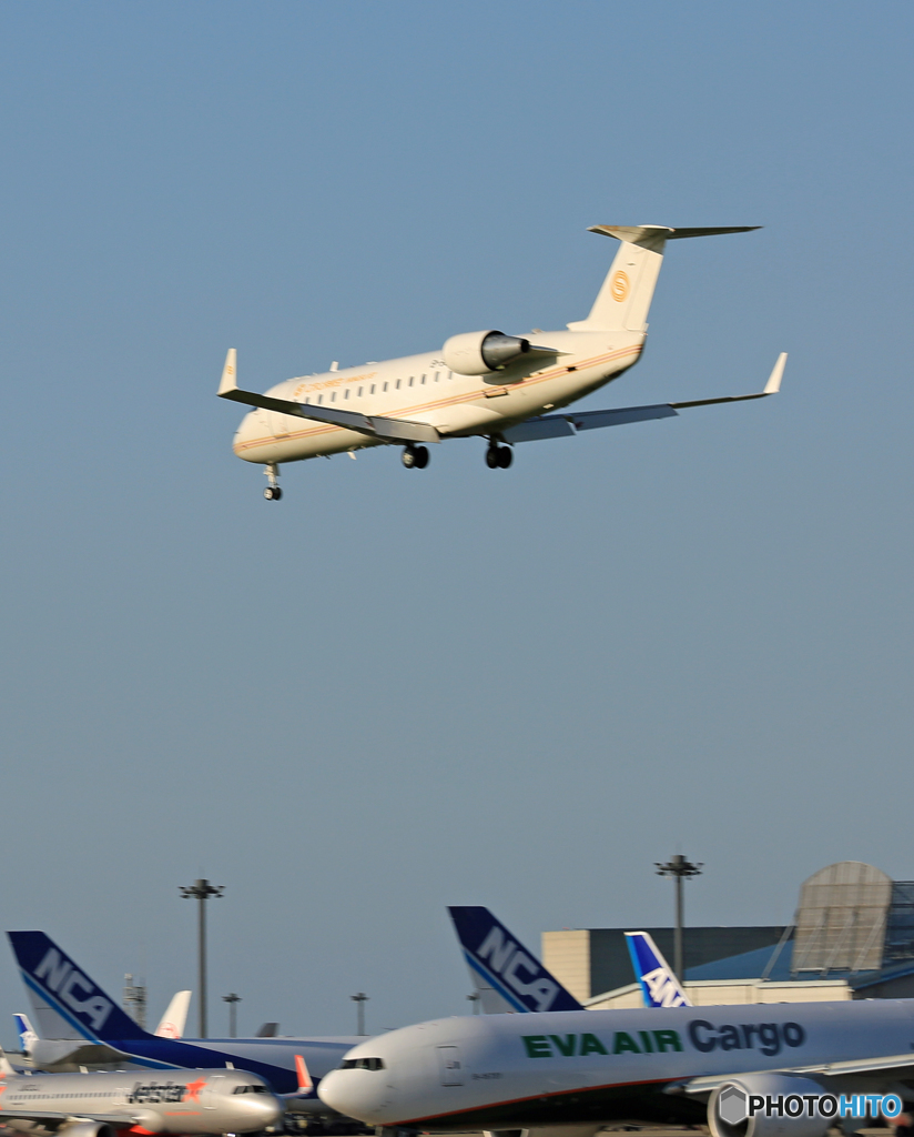 「青」 プライベート機 ボンバル CRJ-200ER 飛行