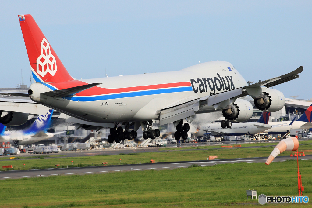 「青が好き」 Cargolux 747-8 LX-VCA 飛行