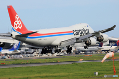 「青が好き」 Cargolux 747-8 LX-VCA 飛行