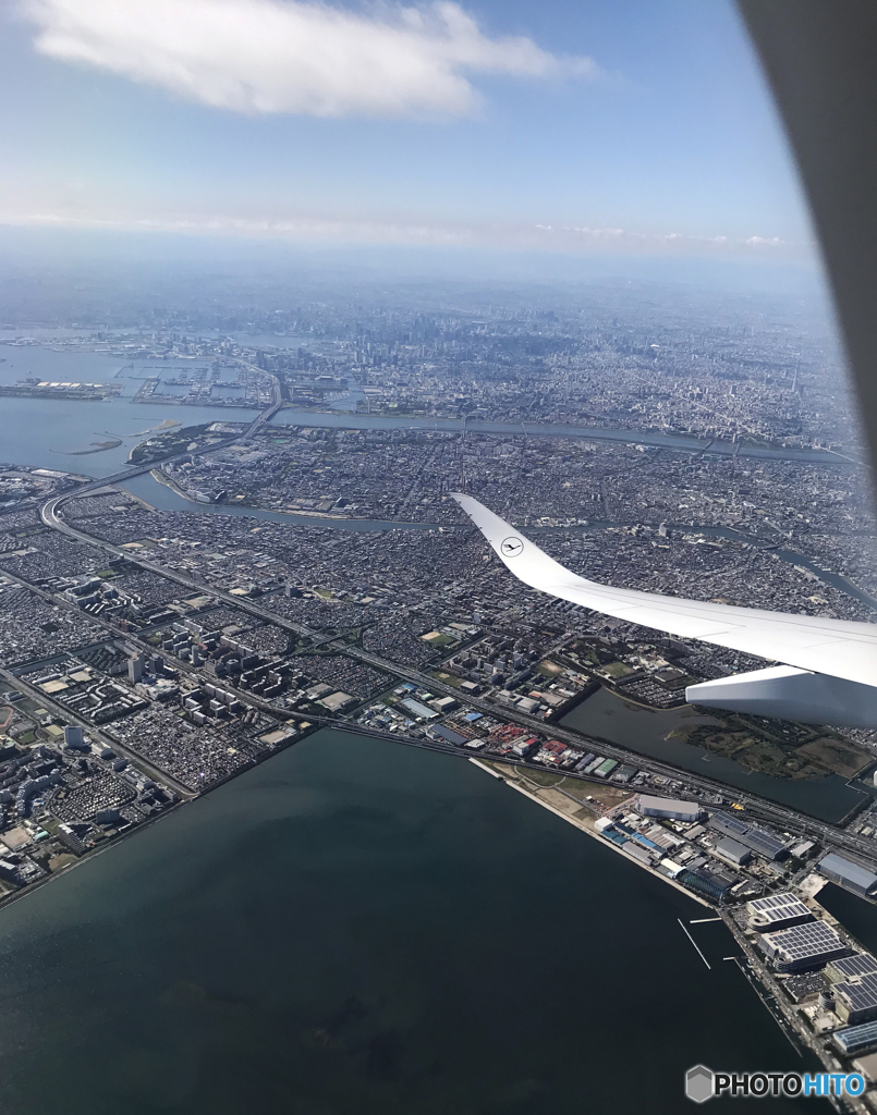 「群青」東京上空 ・ 離陸しました