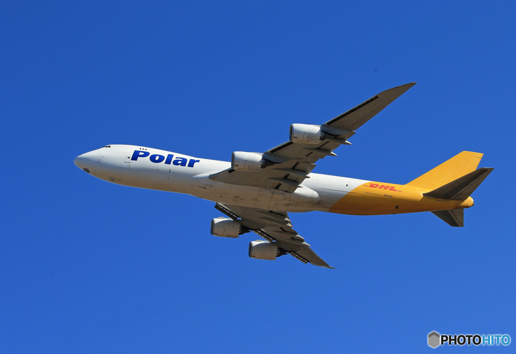 「良い空～」 Polar 747-8 N851GT Takeoff 