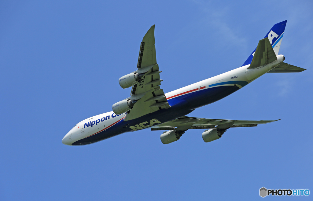 「良い天気」 NCA 747-8KZF JA12KZ Takeoff 