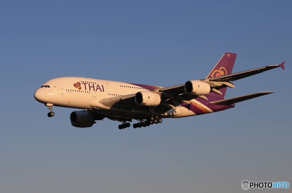 「空色」 Thai A380-841 HS-TUC Landing 