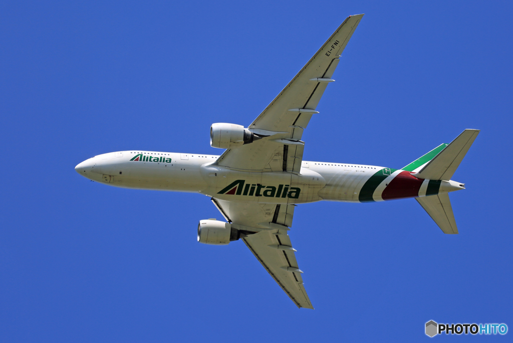 「青空」 Alitalia A330-202 EI-EJD 離陸