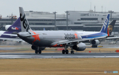 「雨」 Jetstar A320-232 JA08JJ 出発