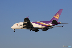 「良い空～」THAI A380-841 HS-TUF 着陸します