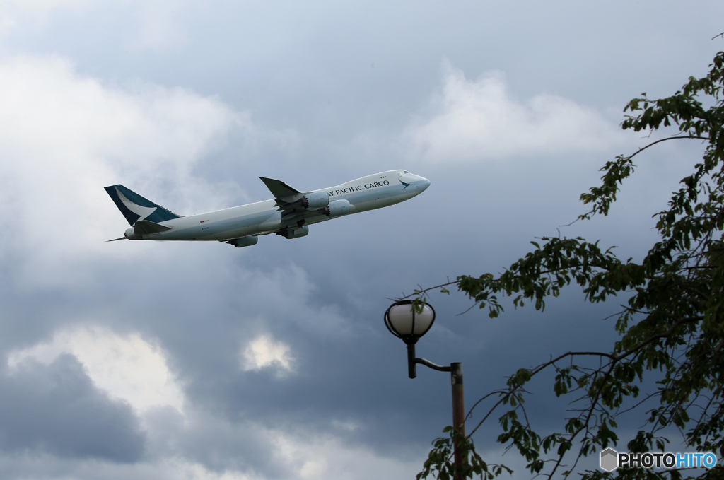 「青が大好き」Cathay 747 B-LJA 出発