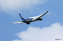 「青色が好き」ANA 777-381 JA777A Takeoff
