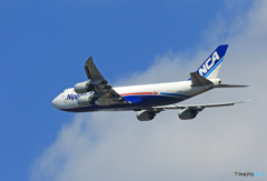 「良い空～」 NCA 747-8KZF JA15KZ 出発です