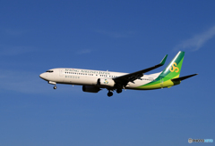 「あおぞら」 春秋航空 A320 JA05GR 到着です