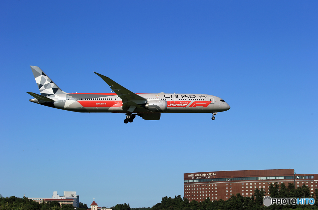 「あおいそら」ETIHAD 787-9 F-1 カラー Landing