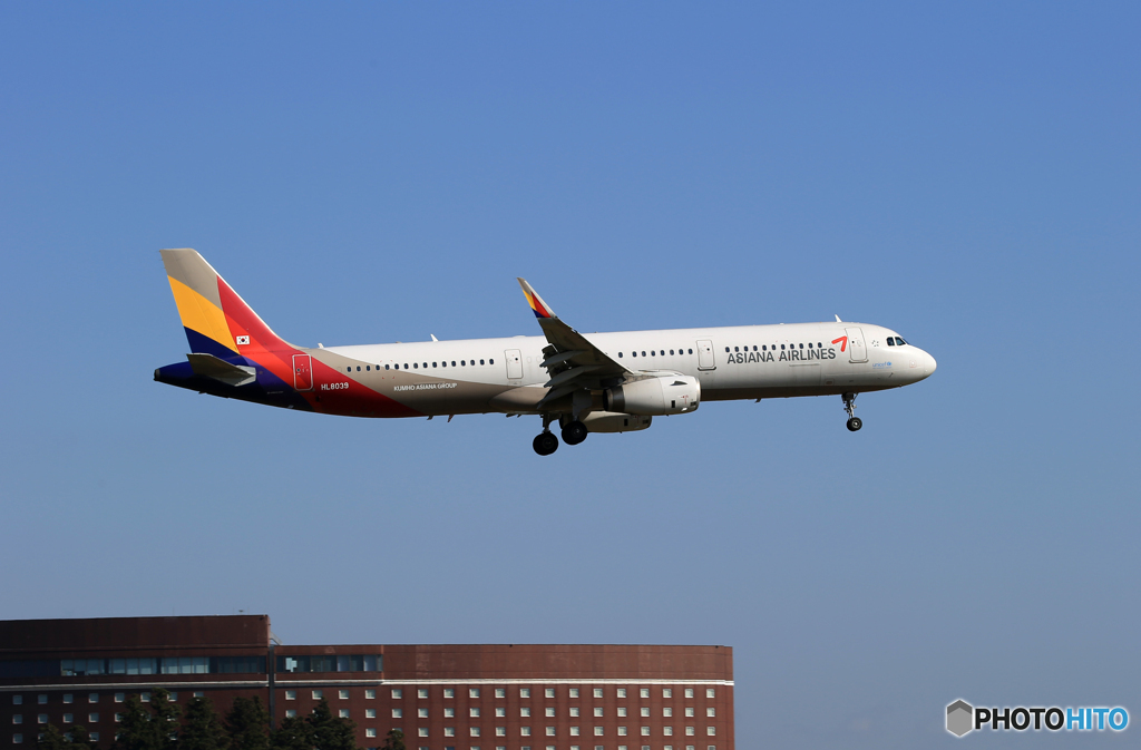 「あおいそら」ASIANA A321-231 HL8039 Landing