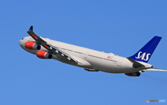 「群青色」SAS A340-313 OY-KBA  Takeoff