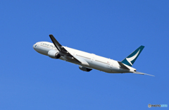 「良い天気」Cathay 777-367 B-HNF  出発です