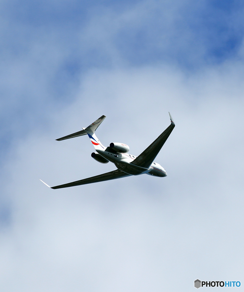 「青い空」が一番 プライベート ガルフG650 出発です