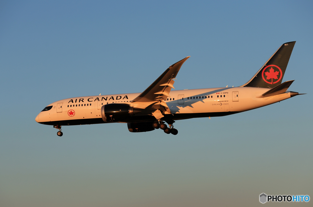 「真青の空」Air Canada 787-8 C-GHPQ到着
