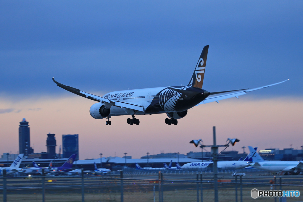  「晴れ」NZ' 787-9  ZK-NZC Landing