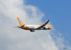 「青空」 scoot 787-9 9V-OJD 離陸 します