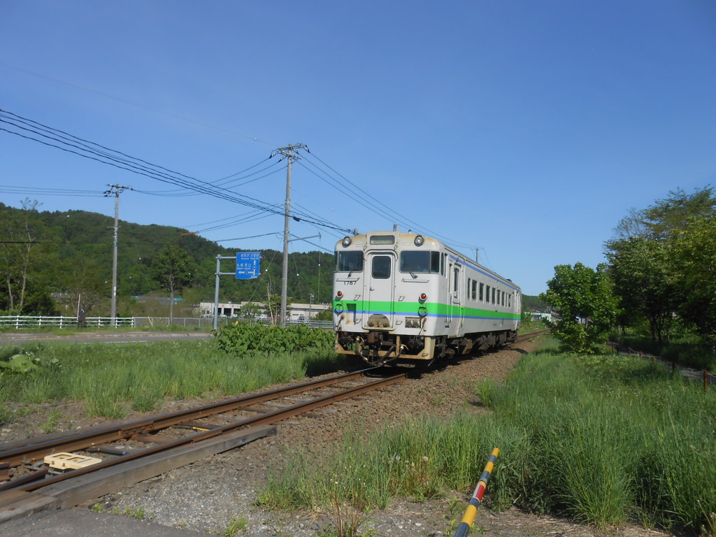 夕張線の気動車（鹿ノ谷～清水沢間）