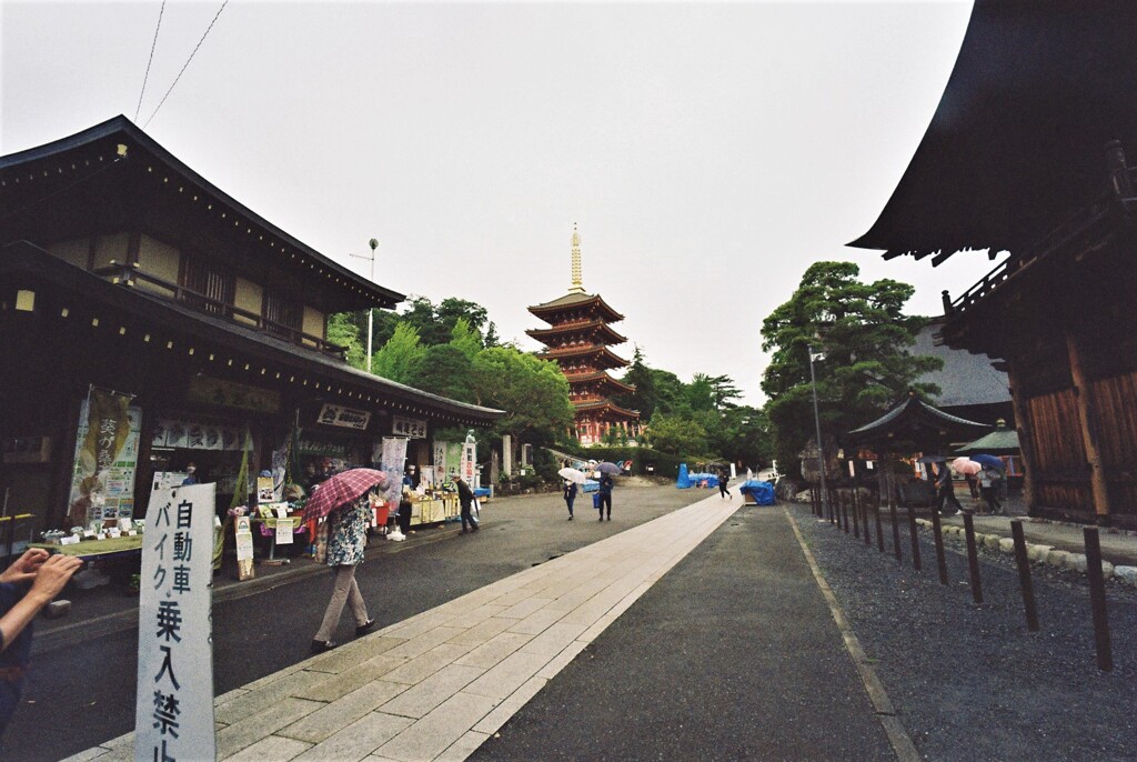 高幡不動尊にて