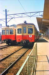 内灘駅にて（1987年）
