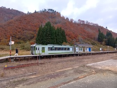 只見線と要害山