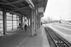 富山駅富山港線ホーム（1984年）