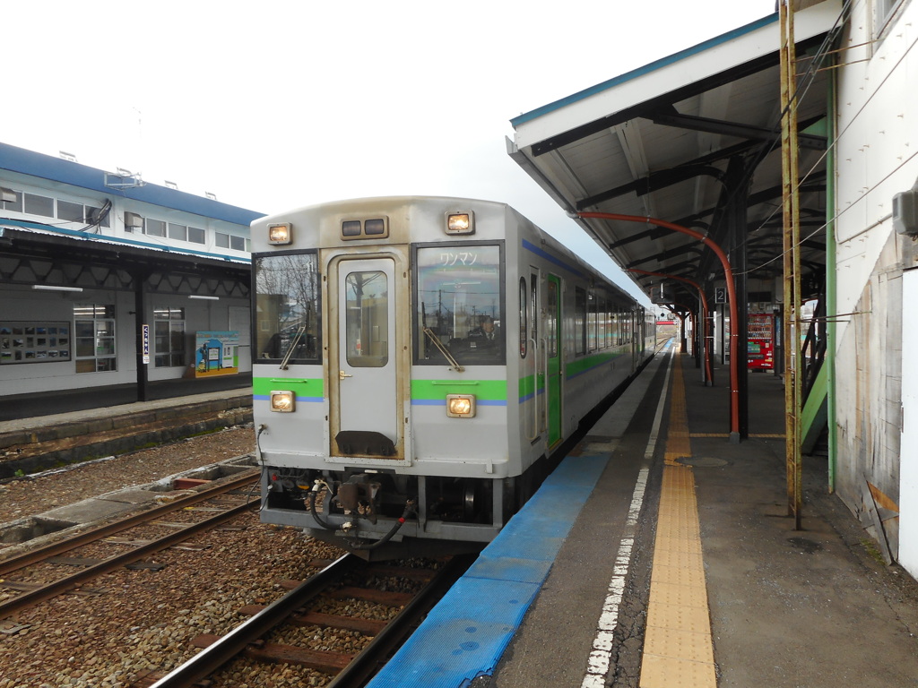 倶知安駅にて