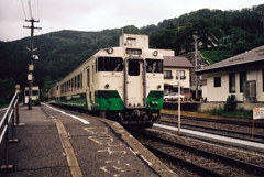 会津川口駅にて