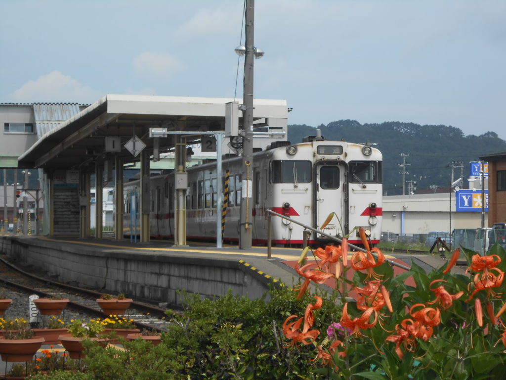 久慈駅にて