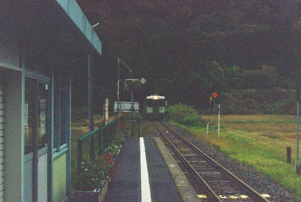 会津越川駅にて③