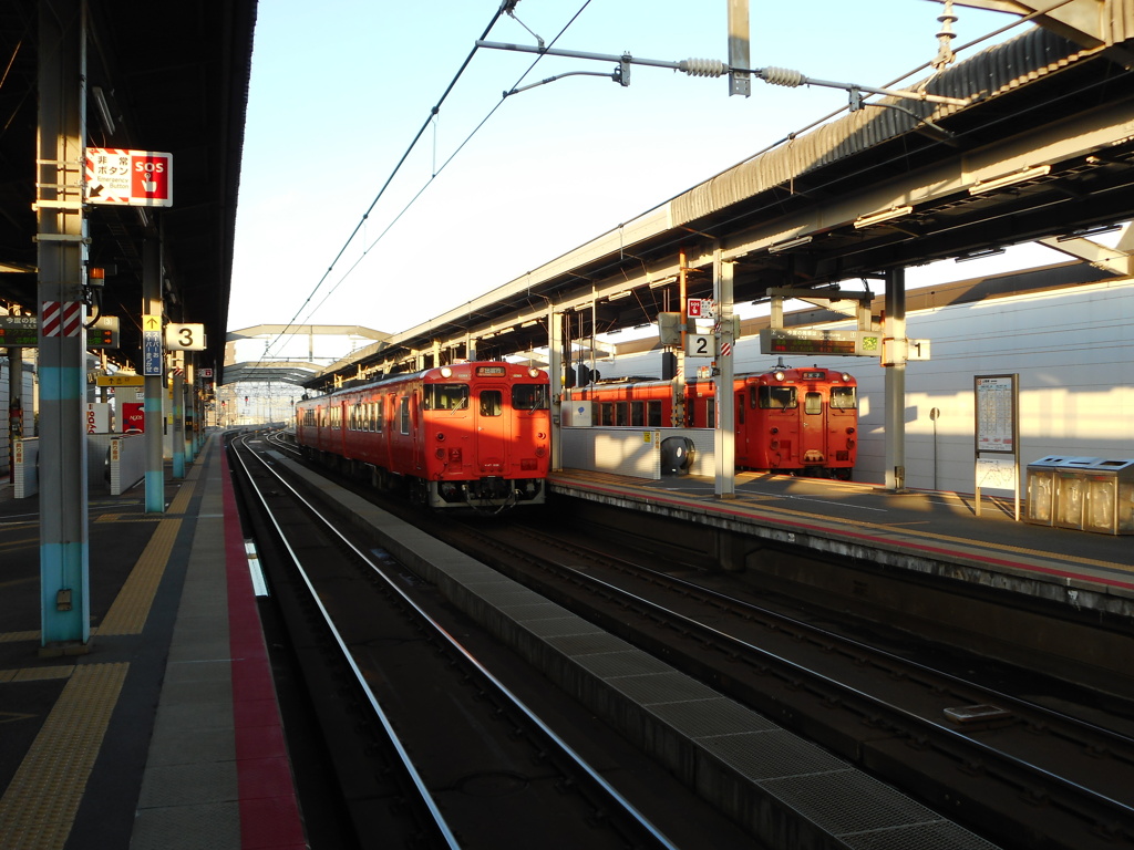 出雲市駅にて