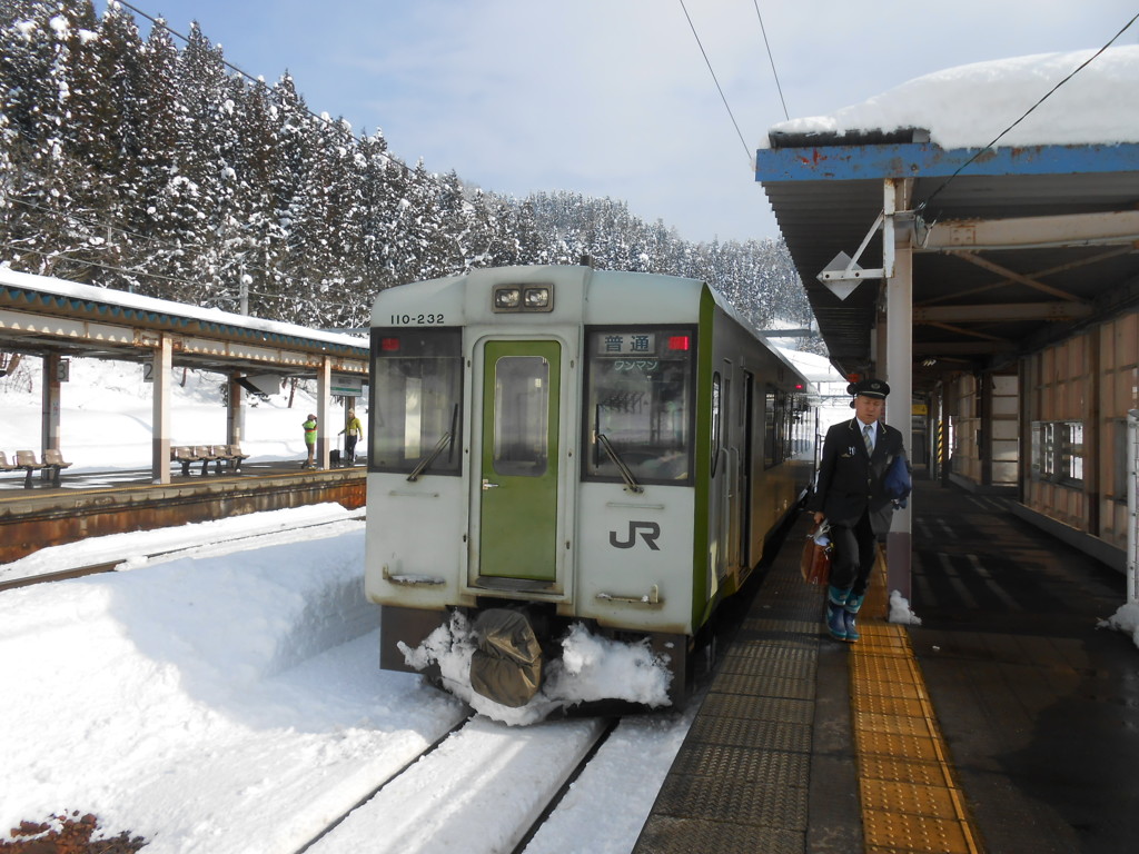 越後川口駅にて