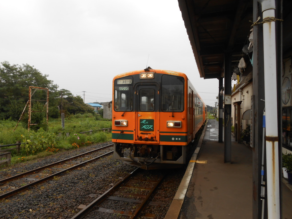 津軽中里駅にて