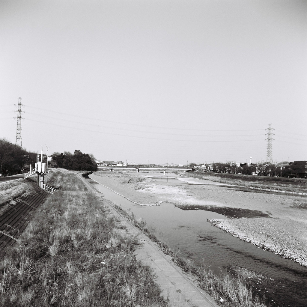 浅川にて