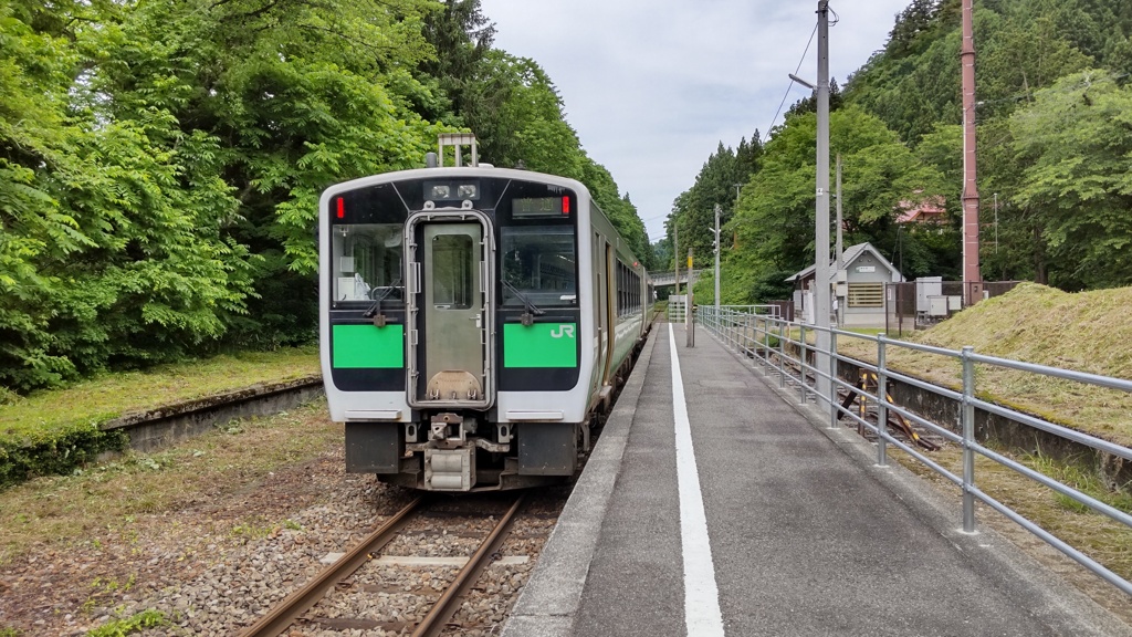 滝谷駅にて